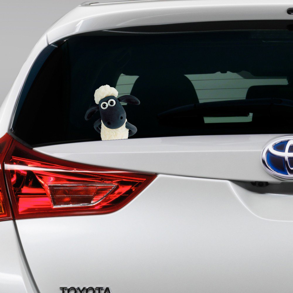 Shaun the Sheep Peeking on Board Funny Joke Novelty Car Bumper Window Sticker Decal Colour