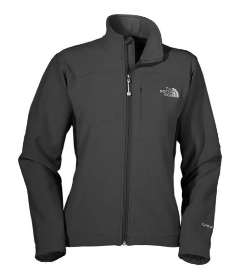 New The North Face Womens Softshell Jacket Bionic Apex Size Small Black Retail $130.00