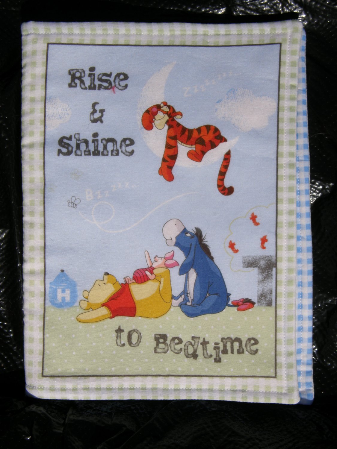 $20.50 Cloth Book 7X10-"Rise & Shine" 10 Pages-With Winnie The Pooh And Friends-Machine Washable