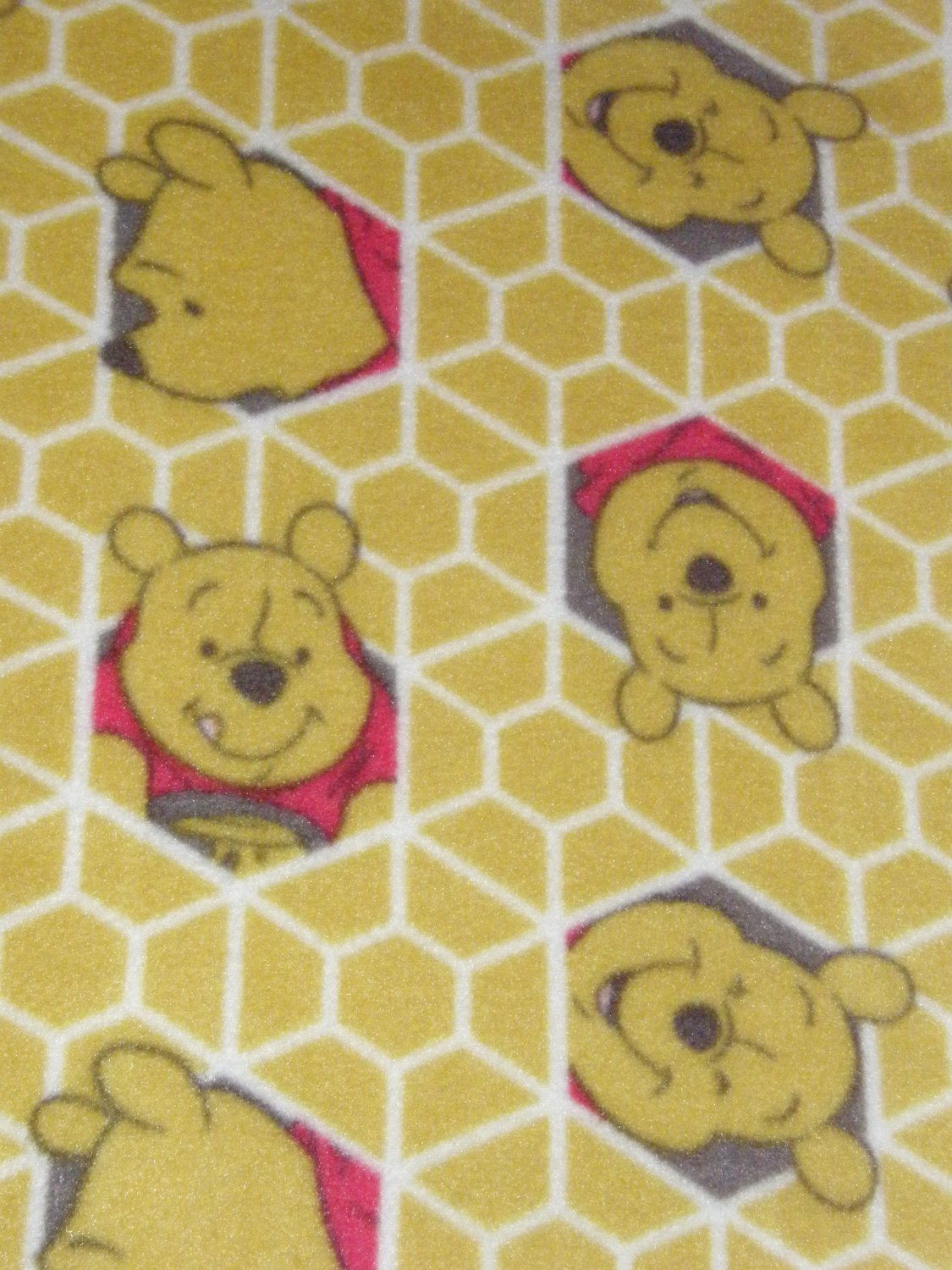 $21.75 Antipill Fleece Throw 45" x 45" Yellow Pooh Bear-and 14" X 14" Lovey For the Child to Hold