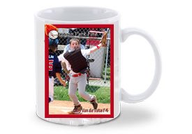 11oz Baseball Card Coffee Mug (White)