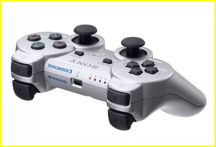 Silver DUAL SHOCK 3 DUALSHOCK 3 PS3 RUMBLE CONTROLLER