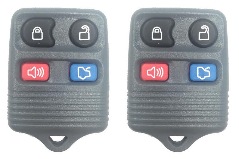 NEW FORD Keys FOB! 1998-2012 USA WARRANTY! (GRAY) Set of 2!