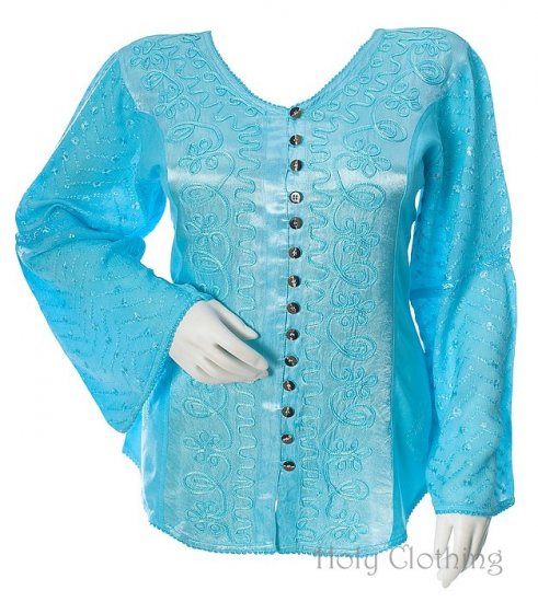 ROMEO & JULIET Satin PEASANT GYPSY TOP
