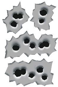 LWD Decal Bullet Holes MG Part Number LWD-DECAL3