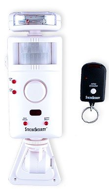 Strobe Motion Alarm and Chime with Remote