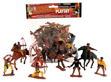 WILD FRONTIER PLAY SET/TOY COWBOYS & INDIANS PLAYSET