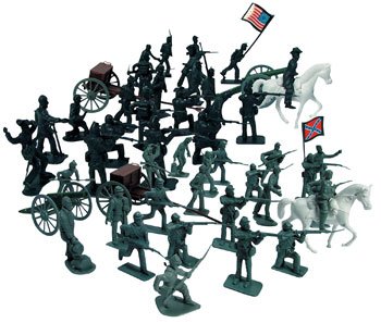 Bag of Civil War Toy Soldiers