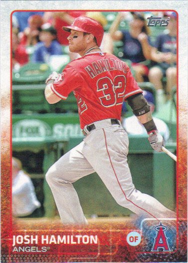 Josh Hamilton 2015 Topps 321 Los Angeles Angels Baseball Card