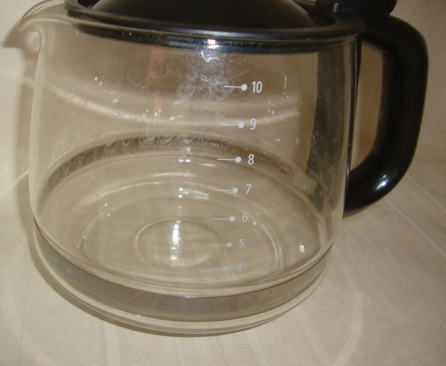 Krups XP1500 Espresso Coffee Maker Replacement Carafe Clear With Black Lid