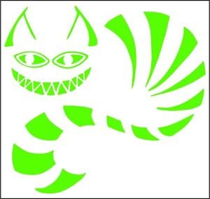 Chesshire Cat Vinyl Decals / Stickers 2(TWO) Pack