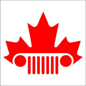 Maple Jeep Vinyl Decals / Stickers 2(TWO) Pack