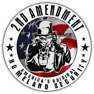 2nd Amendment Uncle Sam Homeland Security Vinyl Decal / Sticker