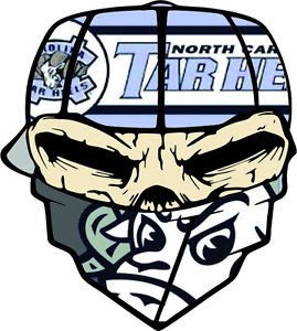 UNC Tarheels Bandanna Vinyl Decal / Sticker