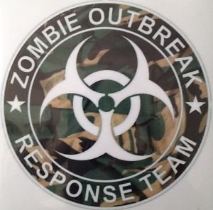 Zombie Outbreak Response Team Camo Vinyl Decal / Sticker