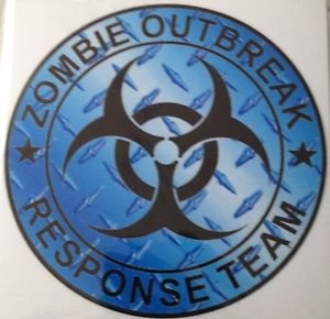 Zombie Outbreak Response Team Blue Diamond Vinyl Decal / Sticker