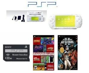 Sony PSP ""Limited Edition"" Ceramic White ""Star Wars Bundle"" - 22 Games Hot Games