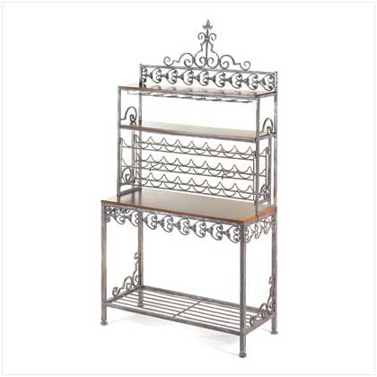 METAL/WOOD WINE RACK