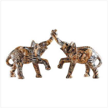 PTCHWRK ELEPHANT COUPLE-SAFARI