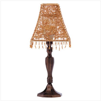 BEADED LAMPSHADE CANDLE LAMP