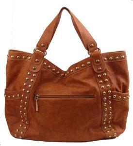 Alexandra Jordan Brown Leather Handbag