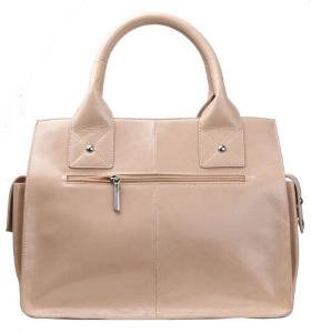 Alexandra Jordan Creamy Beige Leather Tote