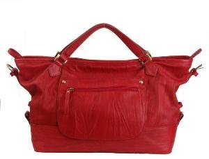 Alexandra Jordan Red Leather Handbag
