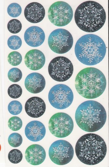 Maxi Blue Snowflakes Stickers