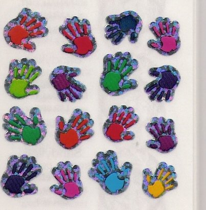 Mini Glittery Hands