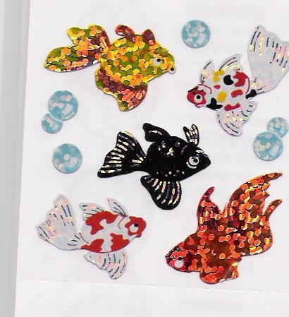 Glittery Fish and Bubbles
