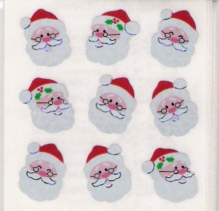 Glittery Mini Santa Heads