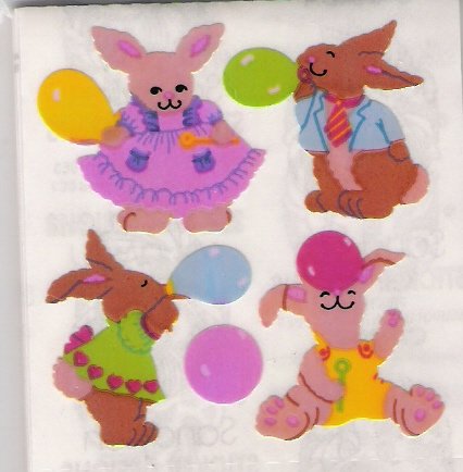Bunnies with Balloons