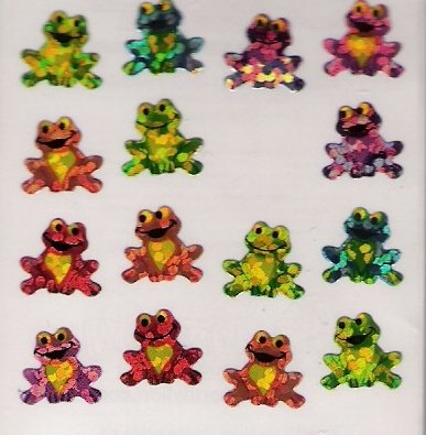 sitting glittery frogs