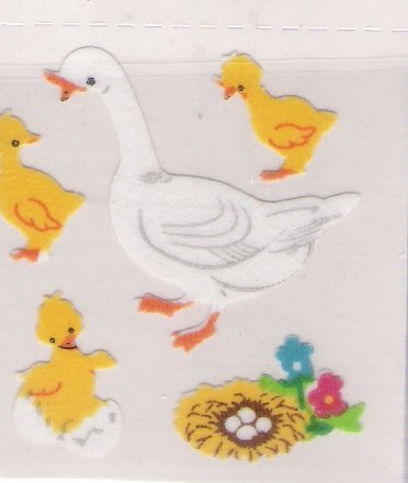 Fuzzy Ducks with little ducklings