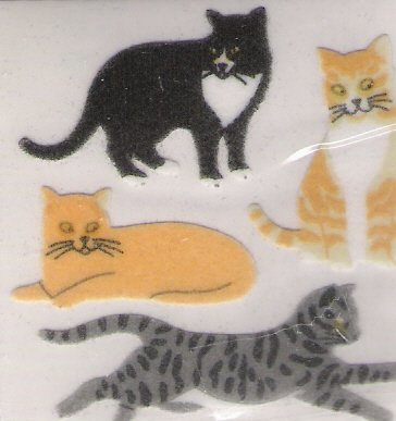 Fuzzy Black, Grey and Brown Cats