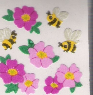 Fuzzy Flowers with Bees