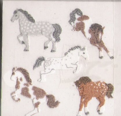 White Fuzzy Horses