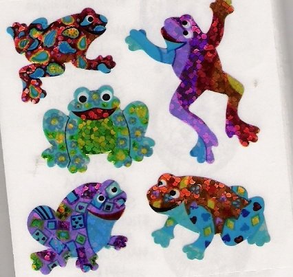 Leaping Glittery Frogs