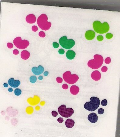 Colorful Paw Prints