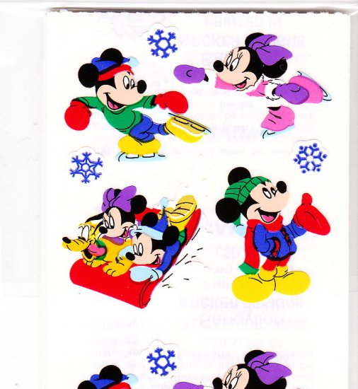 Mickey and Minnie Sledding