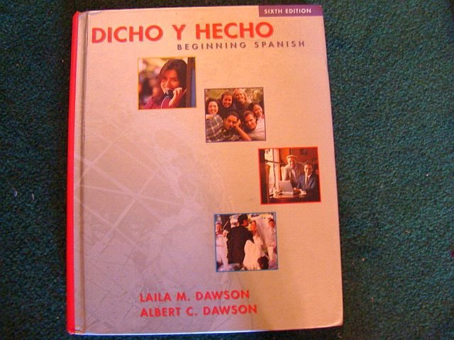 BEGINNING SPANISH textbook - like new "Dicho Y Hecho"
