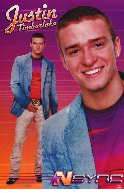 Nsync N Sync Justin Timberlake Rare Music Poster