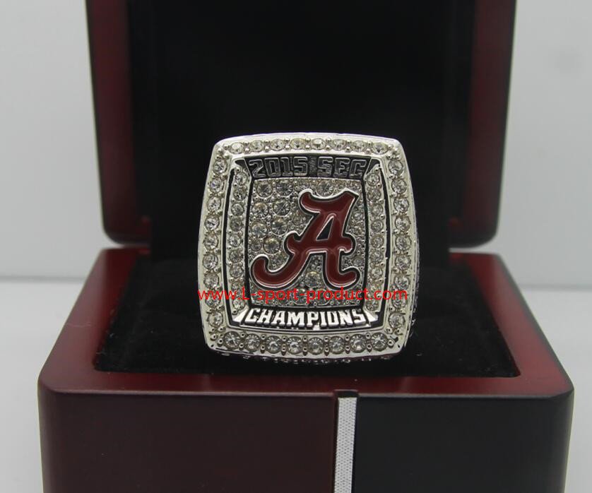 2015 2016 Alabama Crimson Tide SEC National Championship Ring 8-14S with wooden case