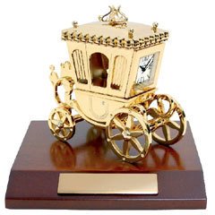 Bulova Mini Limited Edition Solid Brass Muscial Coach Clock B0019