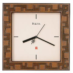 Bulova Four Square Wall Clock C3328