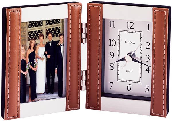 Bulova Turin Photo Frame Clock B1287