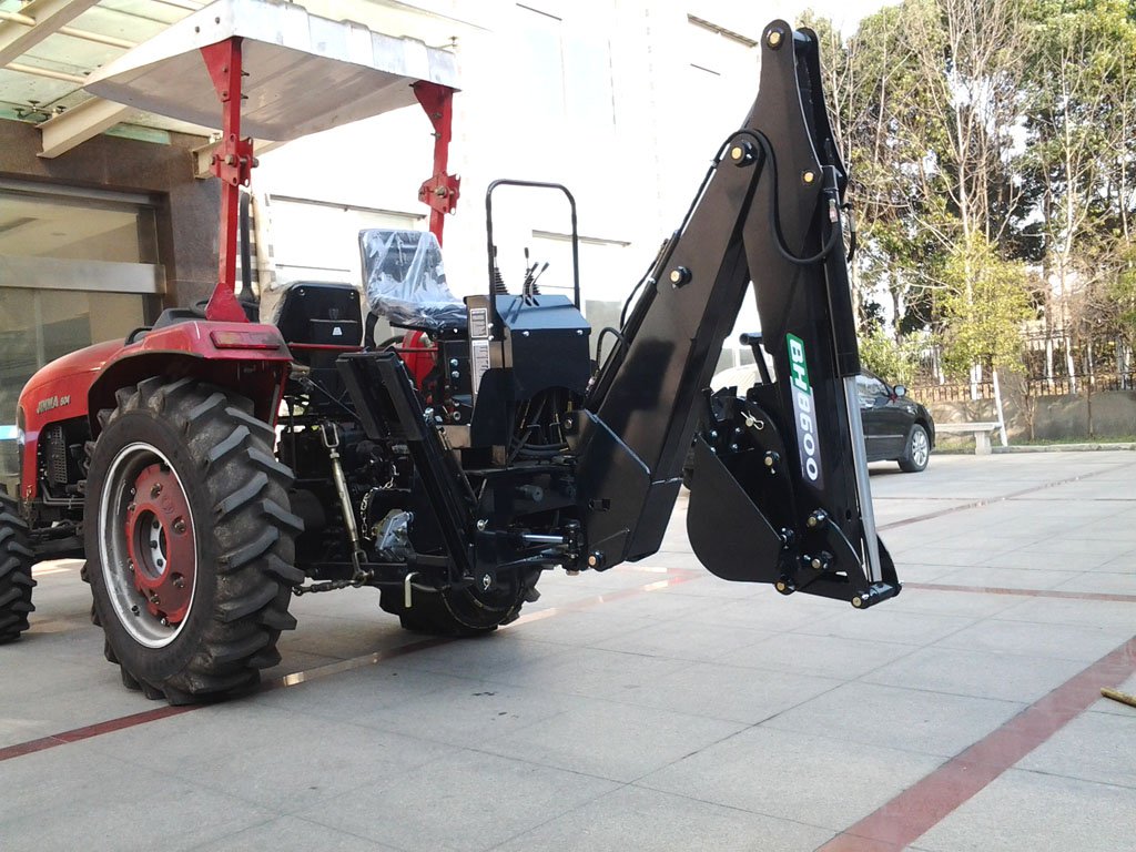 Large BH8600 Point PTO Driven Hydraulic Backhoe Excavator Attachment John Deere Skid Steer