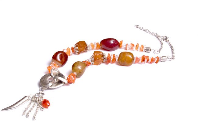 Red Aventurine Beaded Necklace
