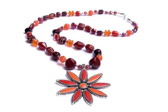 Flower Bead Necklace