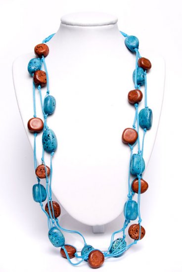Blue and Brown Trendy Necklace